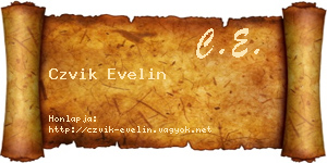 Czvik Evelin névjegykártya