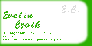 evelin czvik business card